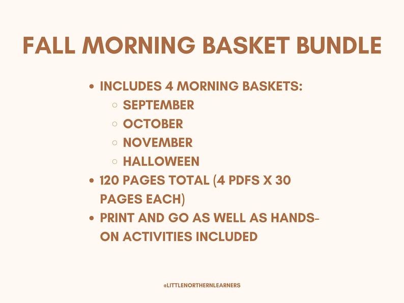 Fall Preschool Activity Bundle: Monthly Themed Pre-K Units (PDF Download) image 3