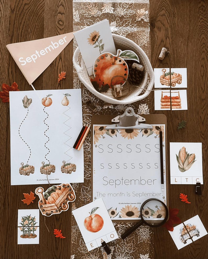 Fall Preschool Activity Bundle: Monthly Themed Pre-K Units (PDF Download) image 2