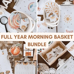 Full Year Morning Basket Bundle | Seasonal Pre-K Activities | Homeschool Units | Preschool Printables