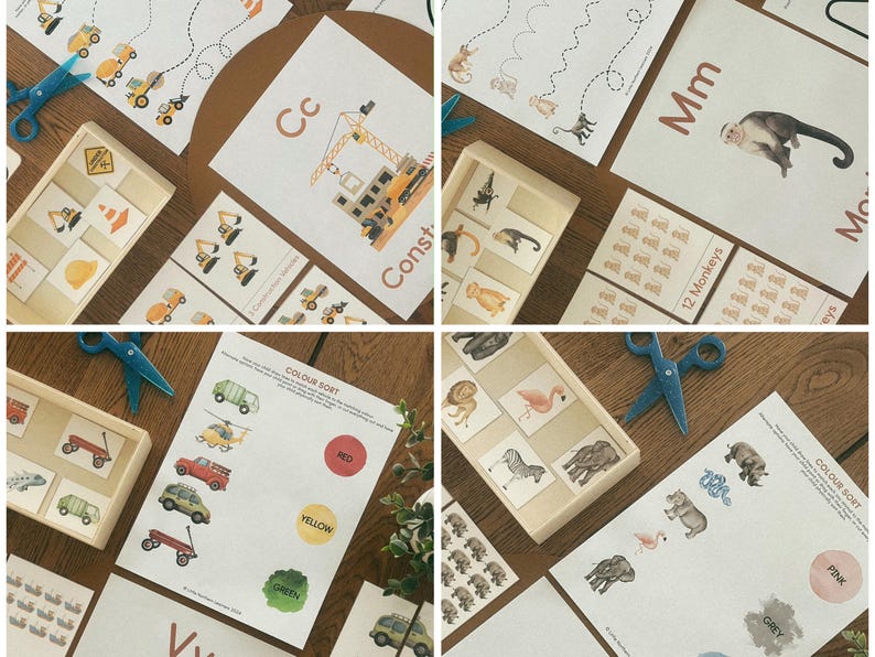 Sorting Monkeys A-Z Preschool Activity Bundle: Themed Pre-k Learning (digital Download ...