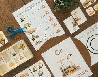C is for Construction Preschool Activities | Letter C Preschool Unit | Homeschool Unit | Montessori | ABC Activities Early Learning