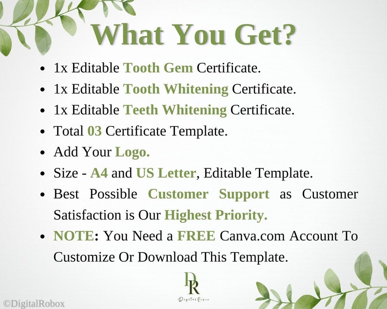 Tooth Whitening Certificate, Tooth Gem Certificate, Teeth Whitening