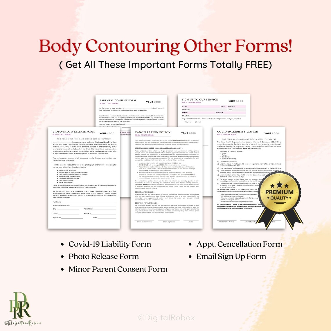 Body Contouring Consent Forms Body Contouring Business Forms Etsy