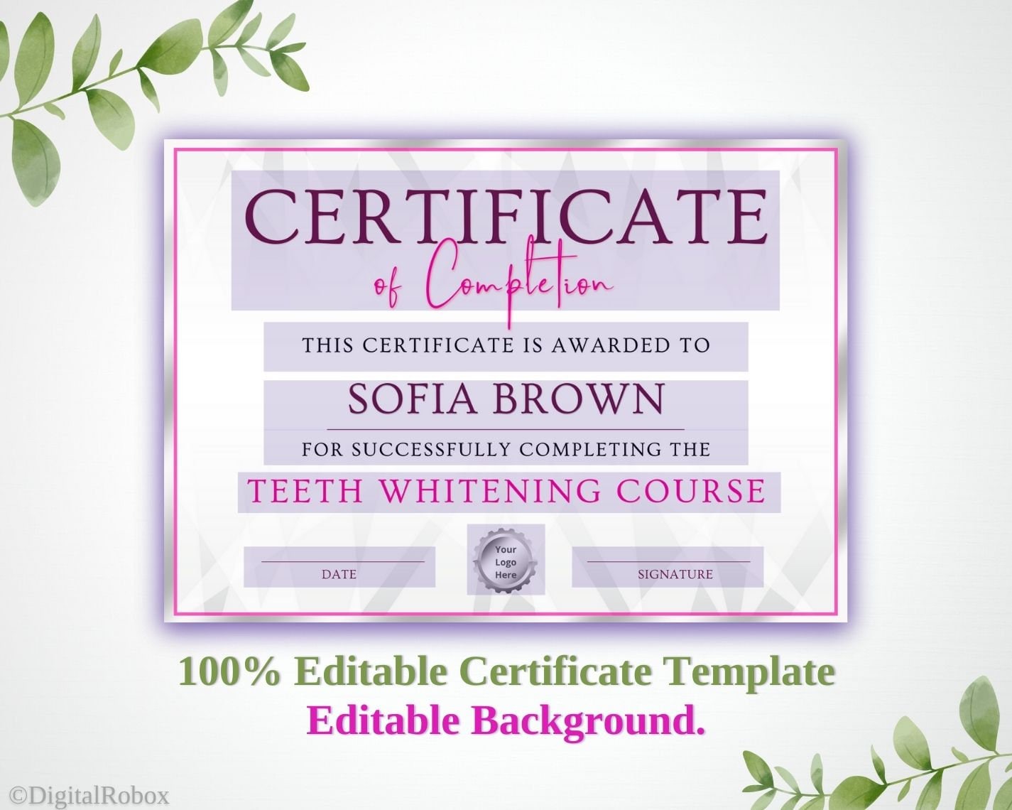 Tooth Whitening Certificate, Tooth Gem Certificate, Teeth Whitening