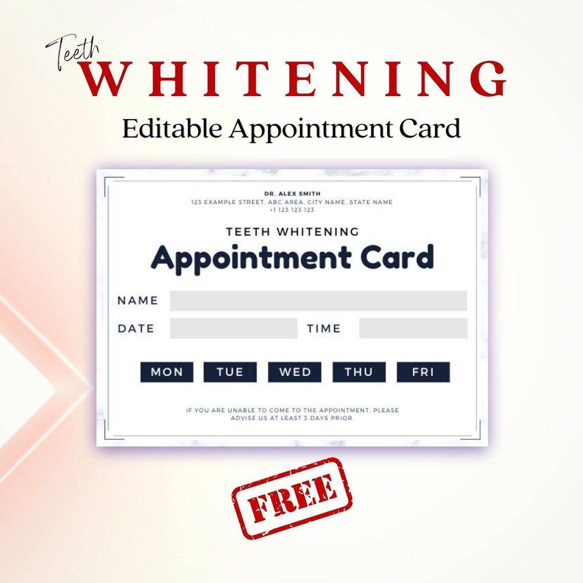 Teeth Whitening Intake Form, Tooth Whitening Consent Form, Fillable
