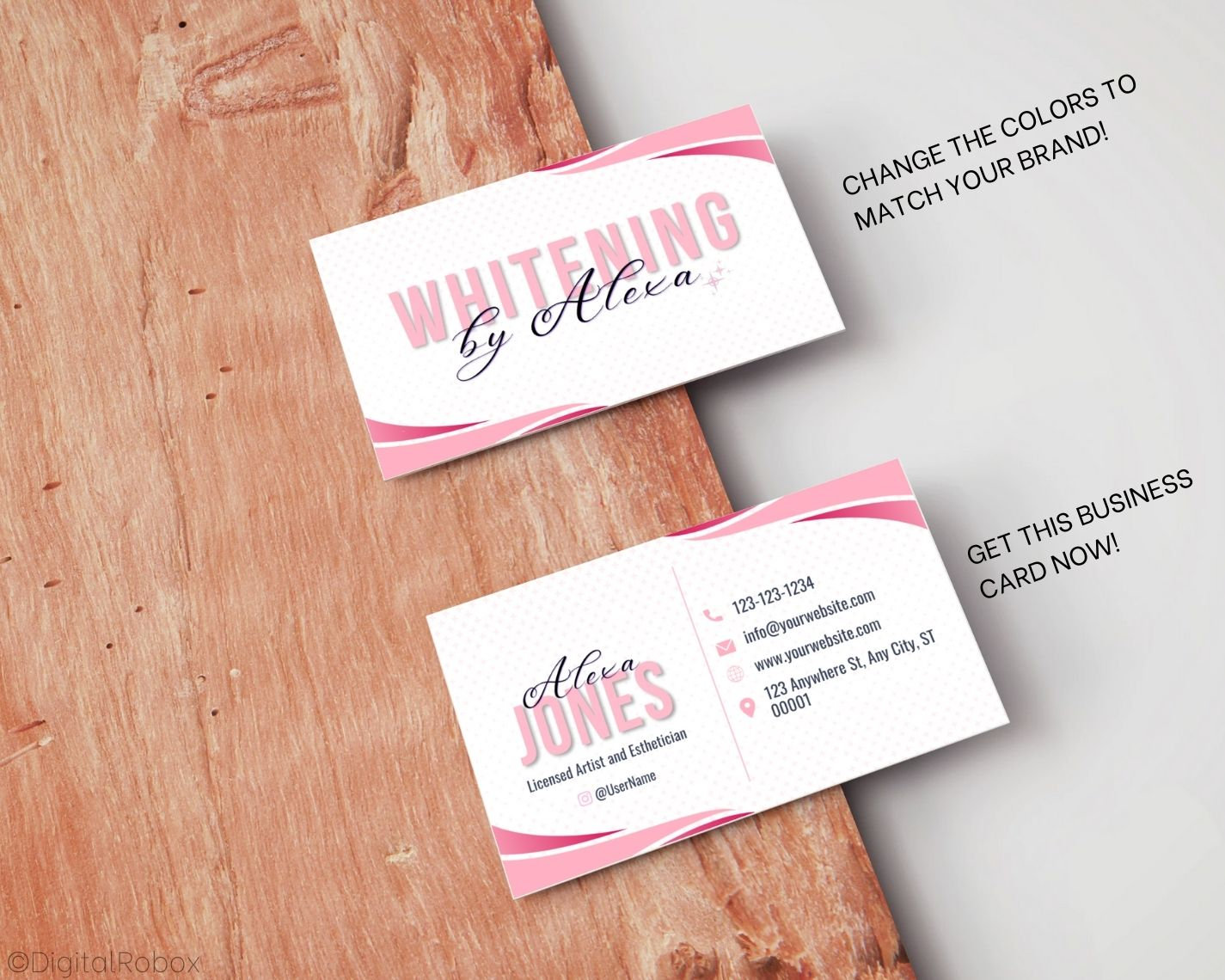 Teeth Whitening Business Card Template, Tooth Whitening Business Card