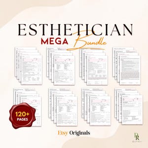Esthetician Forms Bundle | Spa Intake, Consent, Aftercare, Waivers | Editable | Facial, Waxing, Lash, Skincare Business Templates