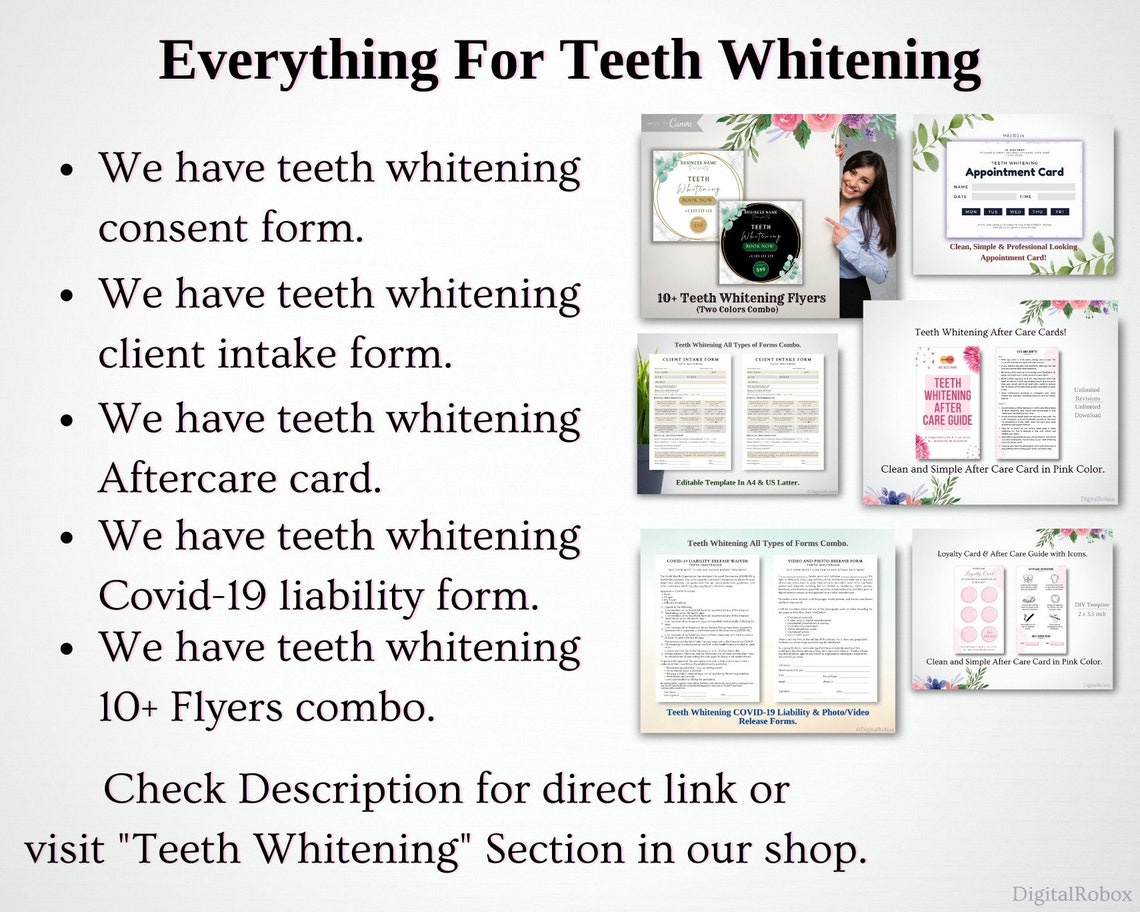 Teeth Whitening Certificate Of Completion Template Tooth Etsy