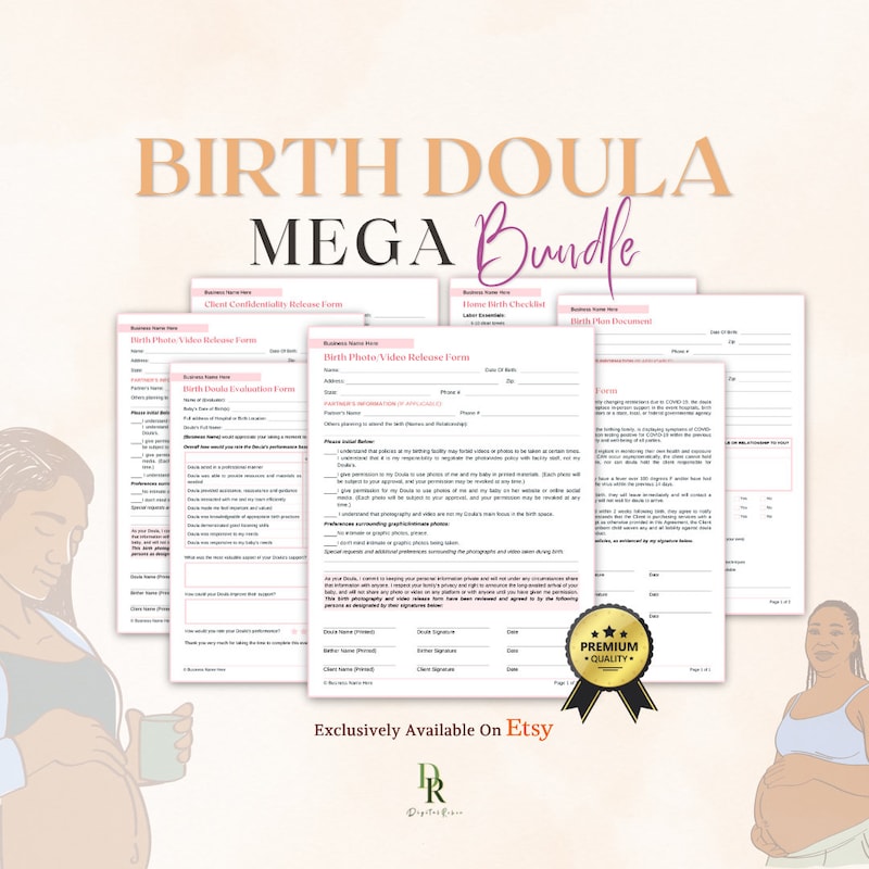 Doula Business Card Canva - Etsy