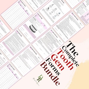 Tooth Gem Consent Form, Tooth Gem Client Intake Form, Tooth Gem Consultation Forms, Med Spa Business Forms [Light Pink]