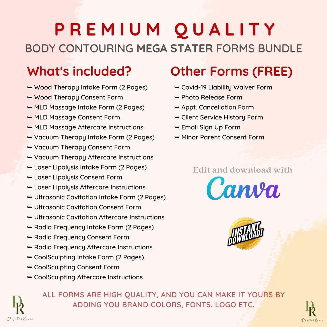 Body Contouring Consent Forms Body Contouring Business Forms Etsy