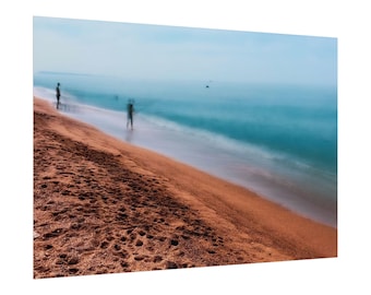 Dreamy Seaside Beach Poster Rolled Poster | Coastal Wall Art, Ocean Print