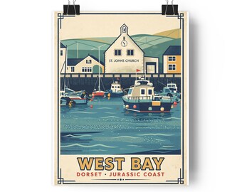 West Bay Dorset Jurassic Coast, Paper Poster