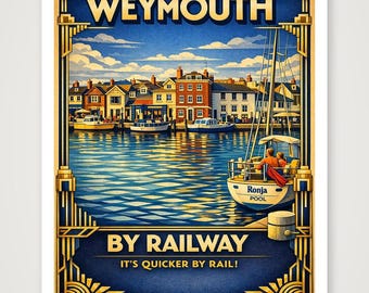 Limited Edition Weymouth 1 Vintage style poster from an original photograph