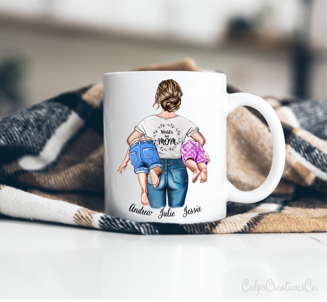 Custom Mom Mug Mug With Personalized Message Mom With Kids Etsy