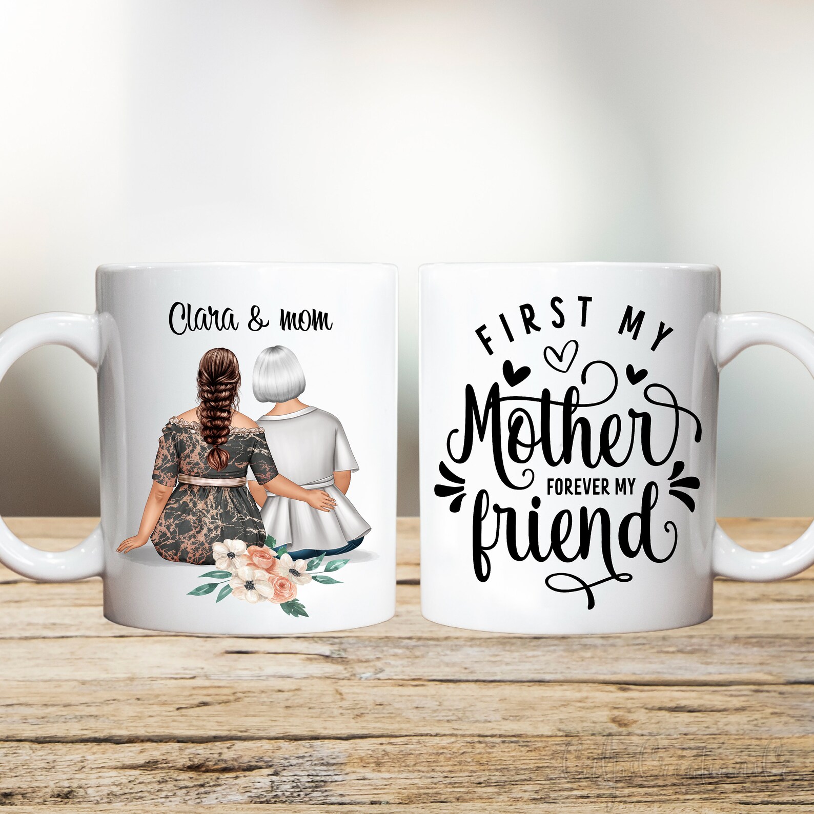 First My Mother Forever My Friend Personalized Mother Daughter Mug Plus Size Mother Daughter ...