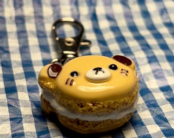 Rilakkuma Bear Macaron Keychain