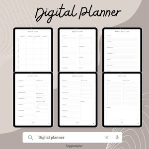 Minimalistischer Goodnotes Planer, Notability Planner, iPad Planner, Digital Journal, Daily Digital Planner, Date Digital Planner, 24 Vorlagen