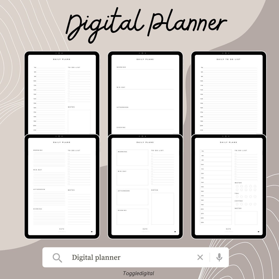 6 Templates, Minimalistic Goodnotes Planner, Notability Planner, iPad 6 Templates, Minimalistic Goodnotes Planner, Notability Planner, iPad