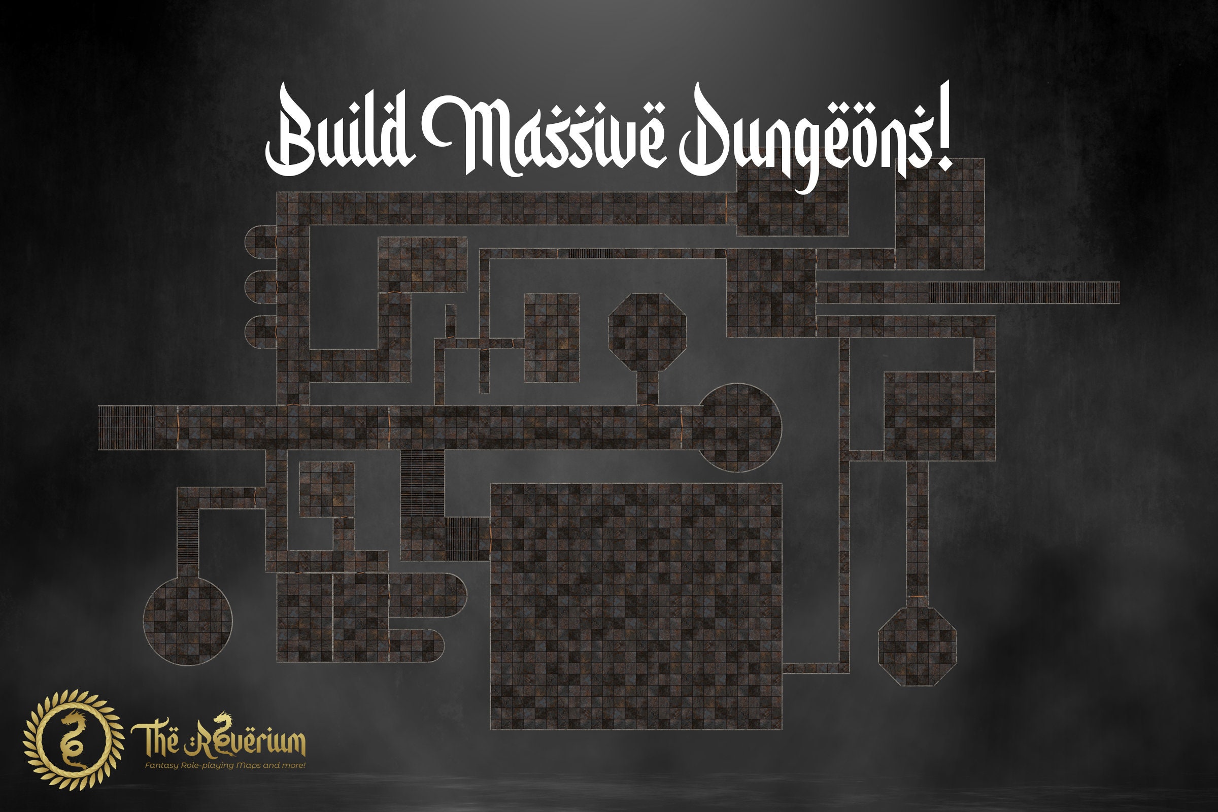Modular Dungeon Tiles, 40 Pack, 8.5 X 11 Inch Letter Size, D&amp;D ...