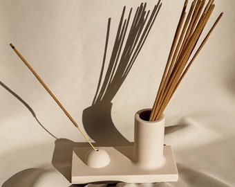 Nordic Design incense stick holder | Incense Holder | Meditation | Boho Home Decor | Minimalist | Concrete | Jesmonite | Eco Friendly