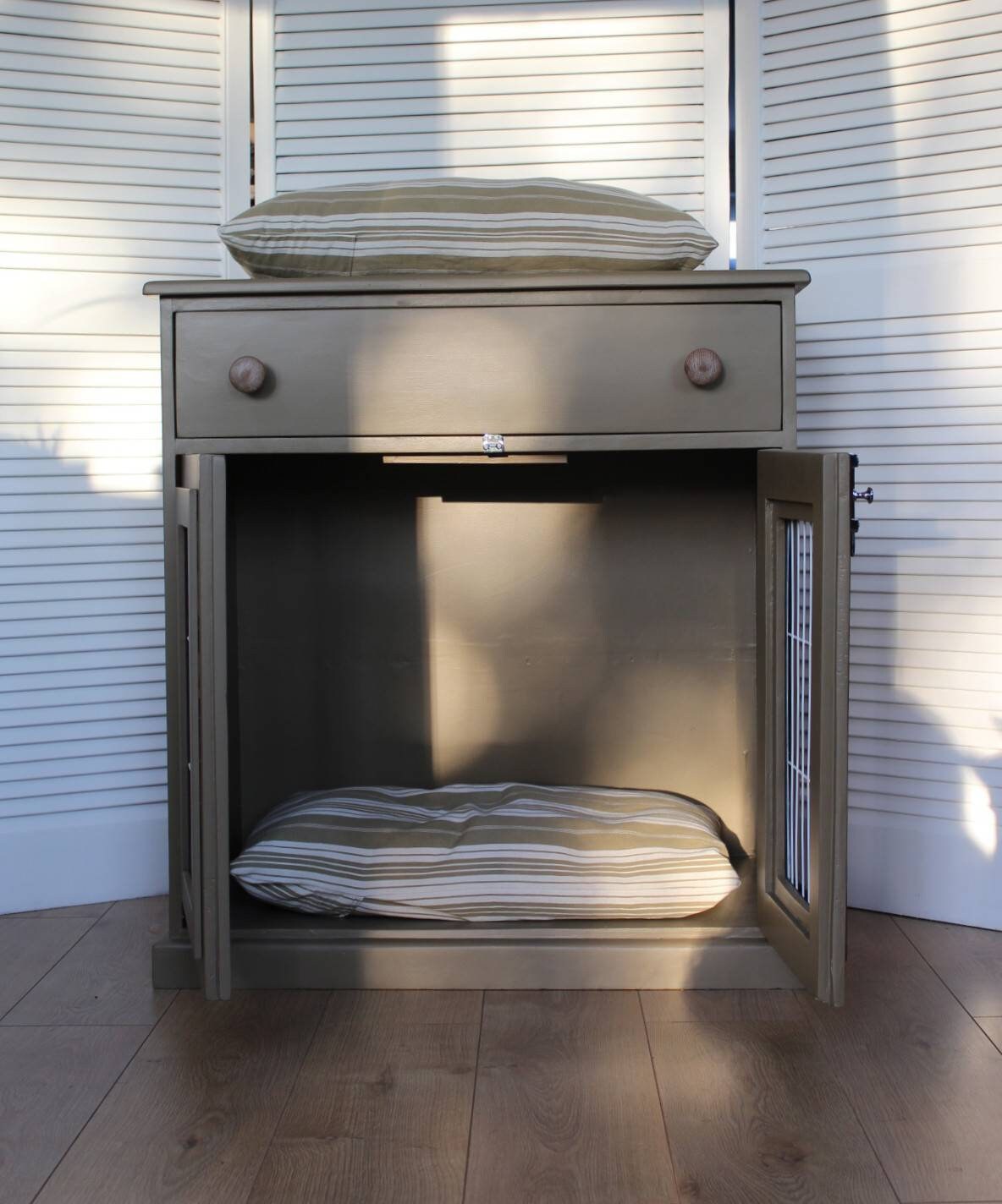 Luxury Dog Crate Hand Painted Vintage Dog Bed Dog Furniture. Etsy UK