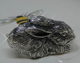 RABBIT brooch/pin * Silver *Bunny Brooch/pin * Jewellery gift for Birthday gift for her/him - Sweet!