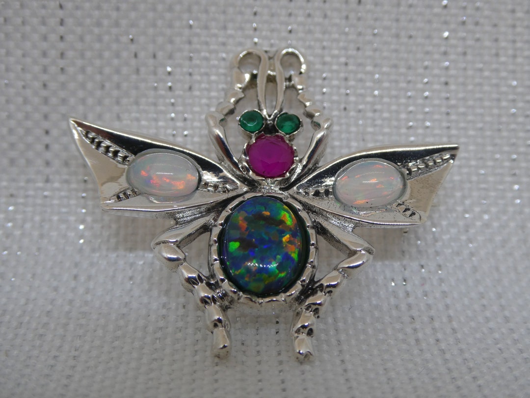 Broche Insecte En Argent Massif (poinçon Sanglier) - Occasion Très Bon état