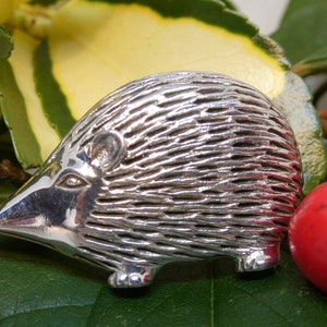 Hedgehog BROOCH pin * Sterling Silver* - Hedgehog Gift for her/him/mum/hedgehog lover *jewellery gift* nature/garden