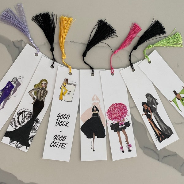 Fashion Bookmarks, Book Lover Gift, Gift for Reader, Personalized Bookmark, Booksworm Bookmark, Bookmark For Women, Bookmark Set, Bookmark