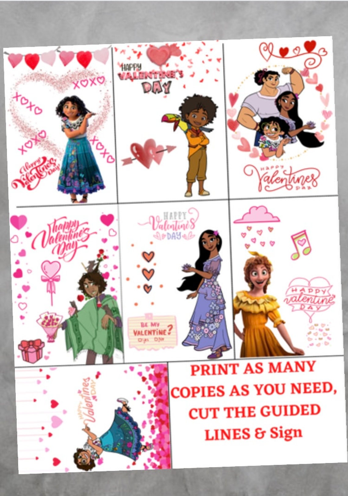 Printable Encanto Valentines Cards Etsy Hong Kong