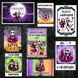 Printable Nightmare Before Christmas Valentinskarte