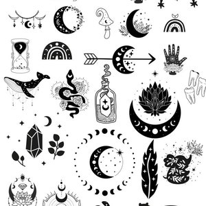 60 mystical /witchy png image bundle