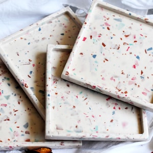 Vierkante Terrazzo Jesmonite Coaster