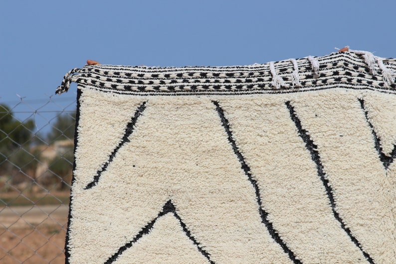 Authentic Moroccan rug, Beni ourain rug, Wool berber rug, Custom rug, handmade rug, Genuine lamb wool,Beniourain . image 3