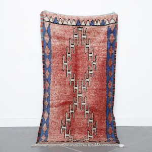 Alfombra marroquí roja hecha a mano de 8,8 x 1,6 m – Alfombra bereber de lana con diseño geométrico tribal – Alfombra marroquí roja vintage para pasillo o habitación bohemia