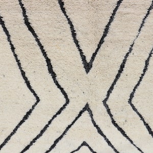 Authentic Moroccan rug, Beni ourain rug, Wool berber rug, Custom rug, handmade rug, Genuine lamb wool,Beniourain . image 2