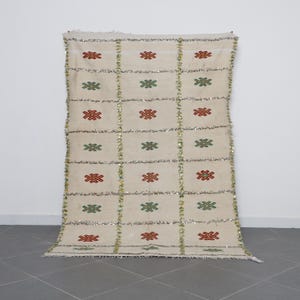 Moroccan Authentic Rug, Flatweave Moroccan Rug, Handmade Berber Carpet, Living Room Rug, Vinatge Rug, Artisanal Moroccan Rug