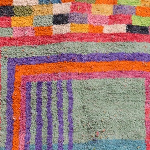 Colorful Moroccan Rug, Custom Fabulous Boujad Rug, Azilal rug, Abstract Multicolored Carpet, Handmade Moroccan Rug, Bohemian rug