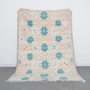 Moroccan Authentic Rug, Flatweave Moroccan Rug, Handmade Berber Carpet, Living Room Rug, Vinatge Rug, Artisanal Moroccan Rug