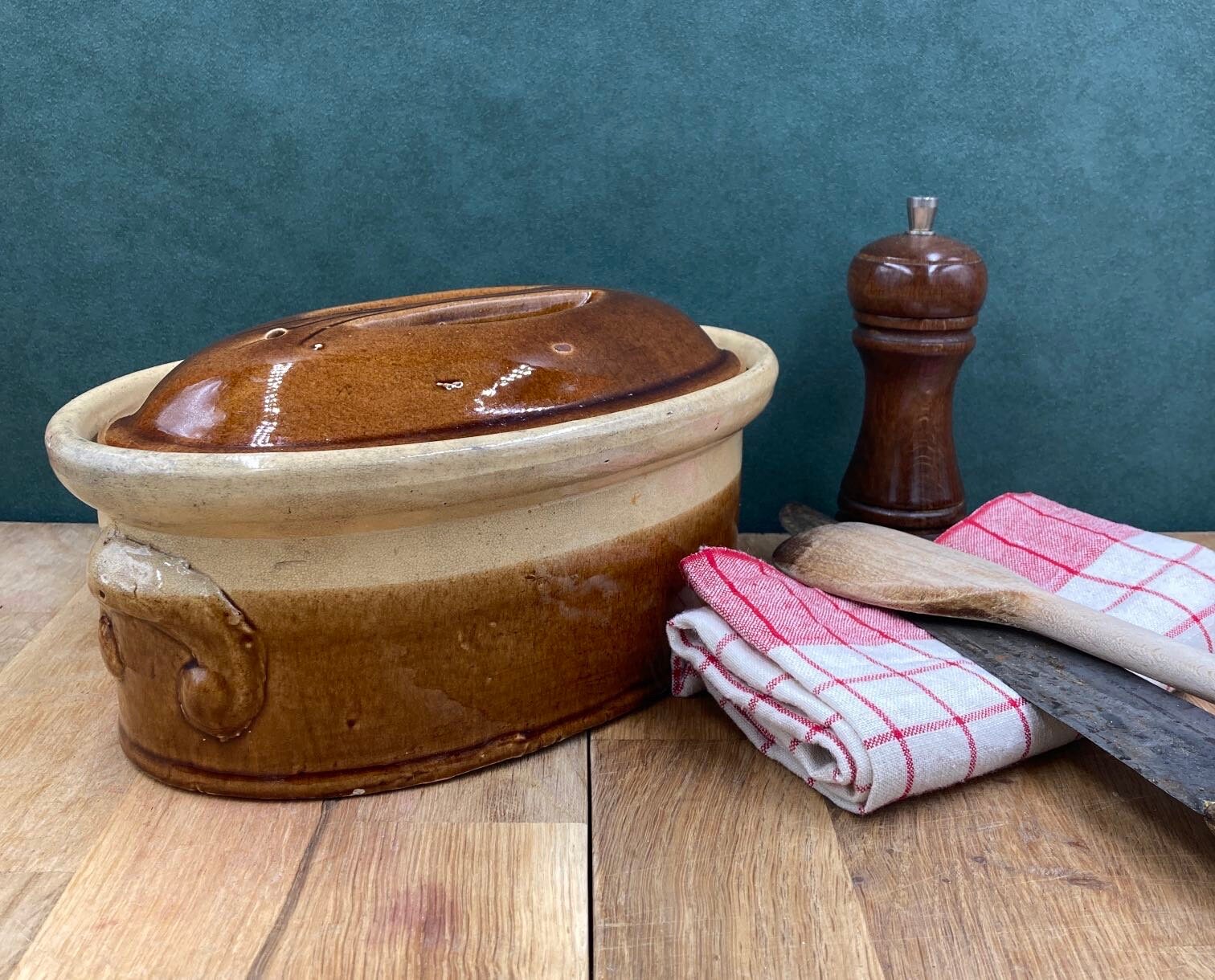 LA BOURGUIGNONNE / SARREGUEMINES Vintage Earthenware French Terrine