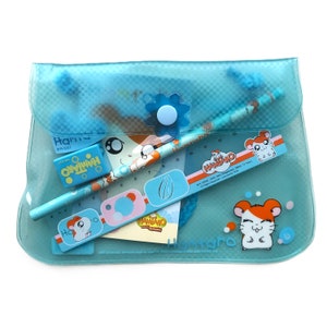 Hamtaro Kawaii school stationery set with bag