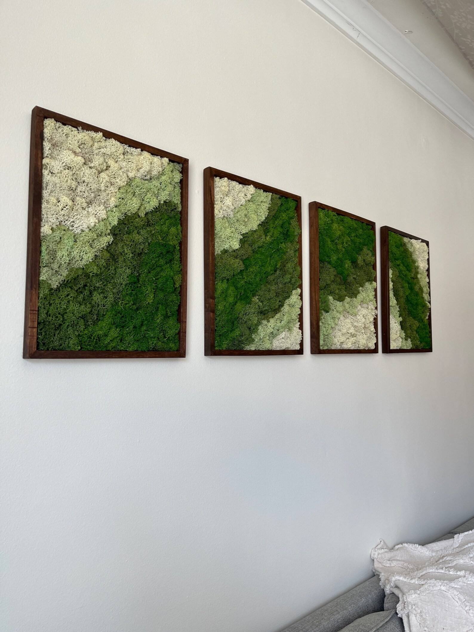 Moss Wall Art Reindeer Moss Wall Decor Moss Wall Art Set Etsy