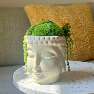 Moss Centerpiece Buddha Bowl | Pole Moss | Preserved Fern | Ceramic Centrepiece Bowl | Gift | Wedding Centrepiece