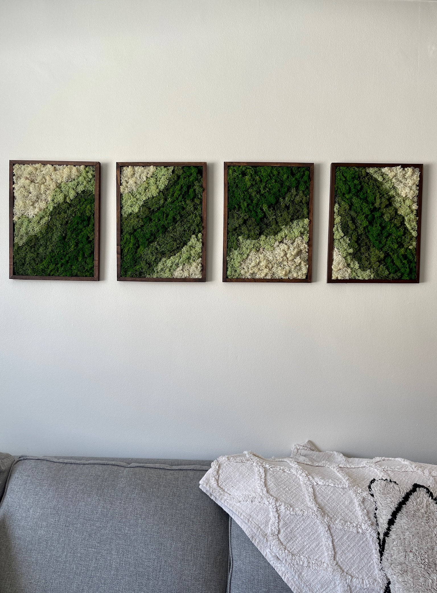 Moss Wall Art Reindeer Moss Wall Decor Moss Wall Art Set Etsy Canada