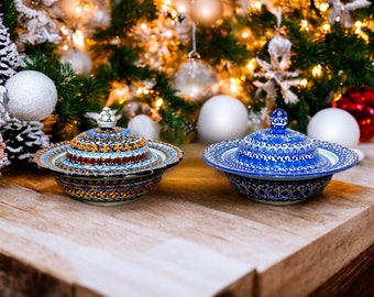 6.6'' Decorative Turkish Ceramic Bowl, With Lid Sugar Bowl, Ceramic Candy Bowl, Turkish Delight Bowl, Chocolate Bowl, Christmas Gift