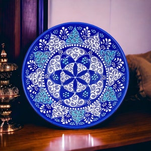 5.9'' Ceramic Bowl, Handmade Ceramic Bowl, Decorative Turkish Bowl, Ceramic Serving Bowl, Jewellery Bowl Blue