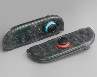 Nintendo Switch 2用カスタムJoy-Con 2 - ブラック透明デザイン