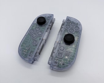 Custom Joy-Con 2 For Nintendo Switch 2 - Glacier Transparent Design