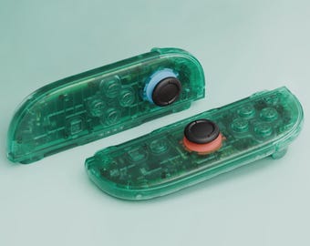 Nintendo Switch 2用カスタムJoy-Con 2 - グリーン透明デザイン